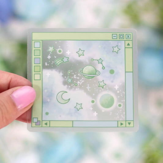 Green Galaxy Window / sticker