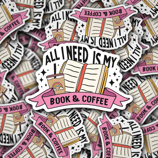 Book & Coffee / sticker