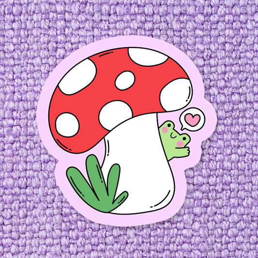 Mushroom Froggie / sticker