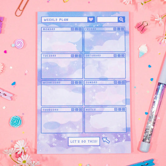 Blue Skies Weekly Planner Pad