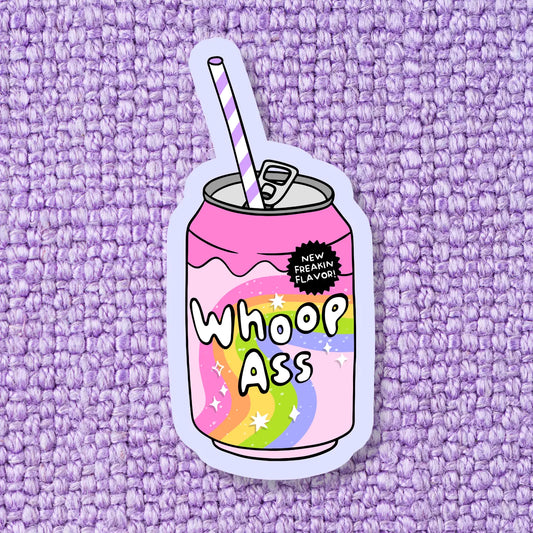 Can of Whoop Ass / sticker