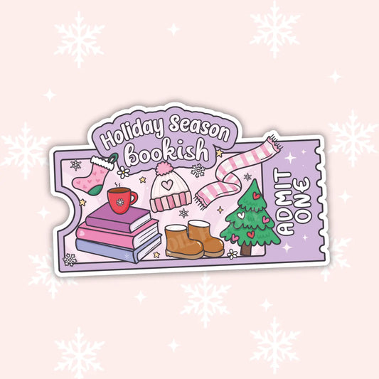 Holiday Bookish Ticket / sticker
