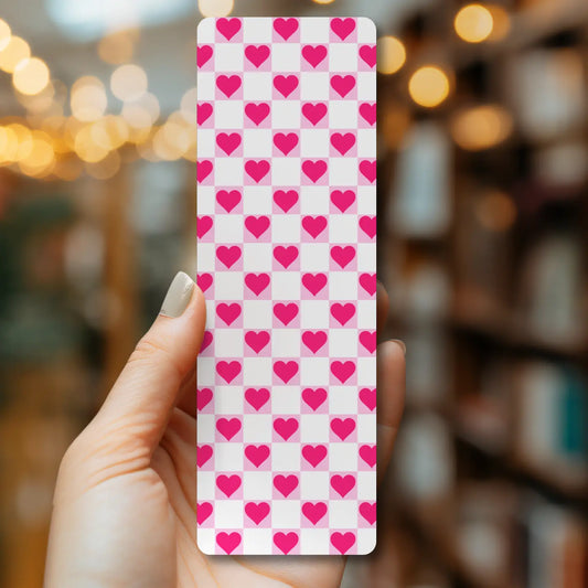 Checkered Hearts / bookmark