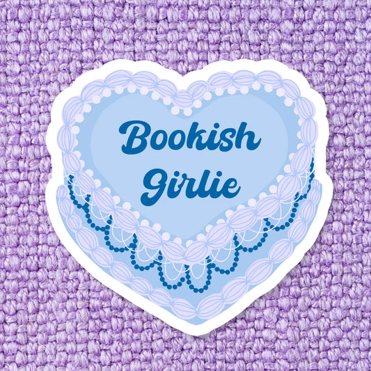 Bookish Girlie Cake Blue / sticker