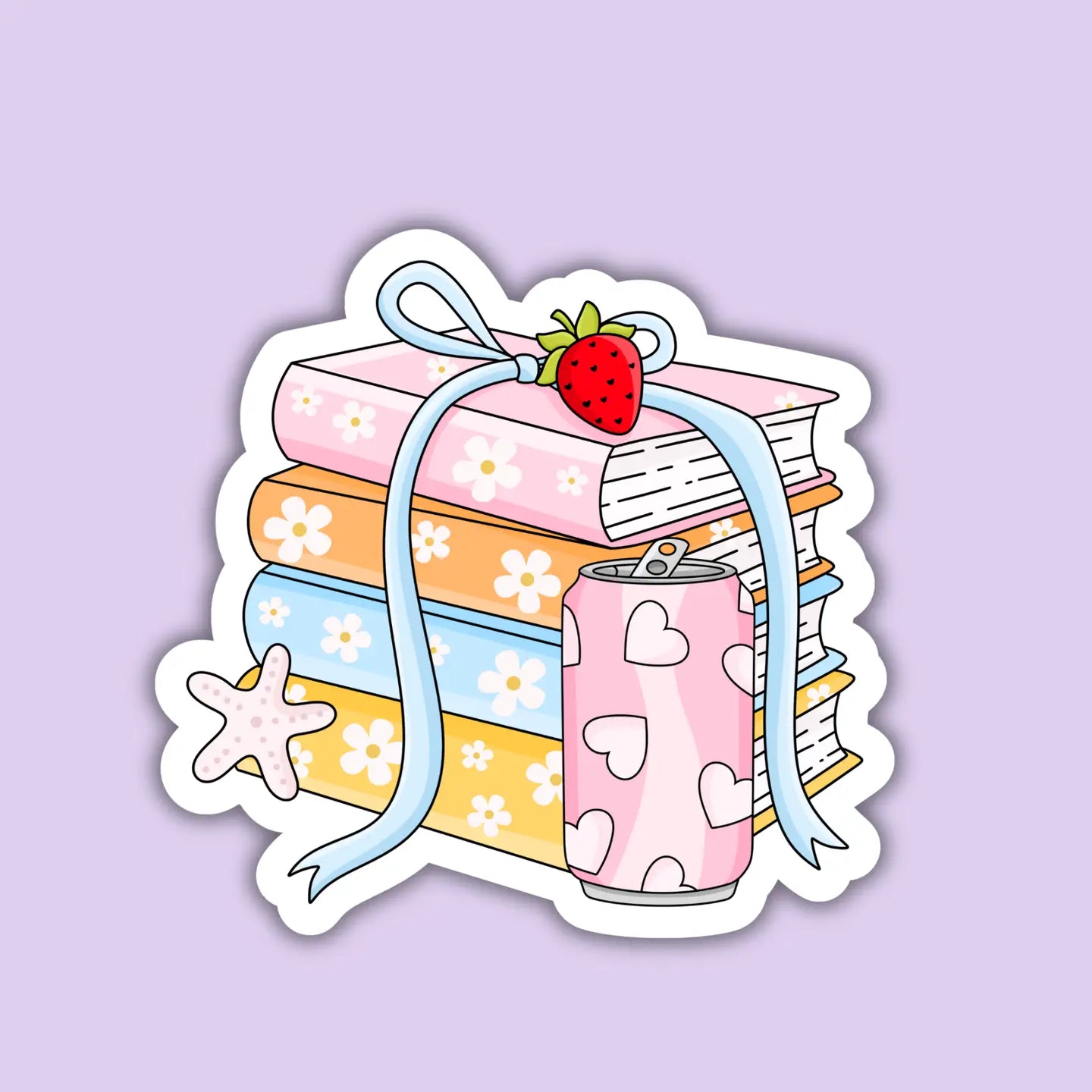Summer Book Stack / sticker – Wildflower Fiction