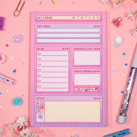 Artsy Daily Planner Pad