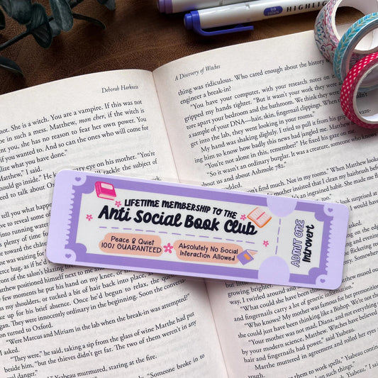Antisocial Book Club / bookmark